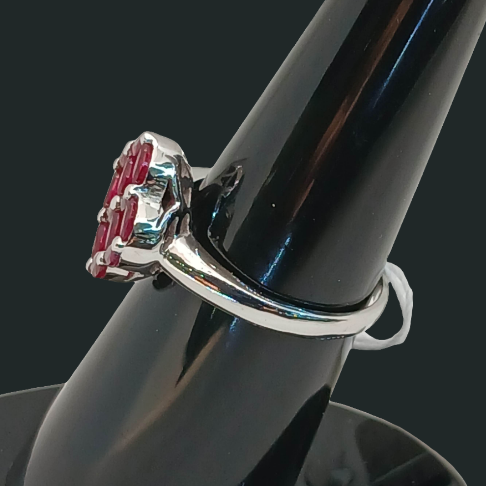 Women's Ruby Ring with real zircon