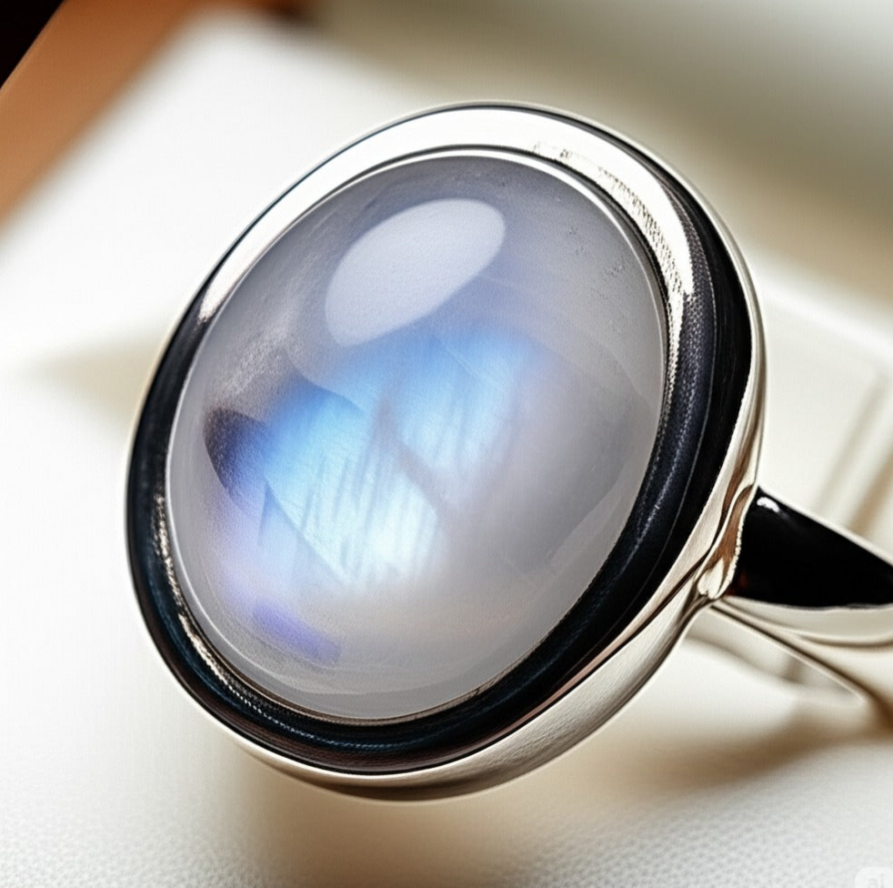 Men's moonstone Ring