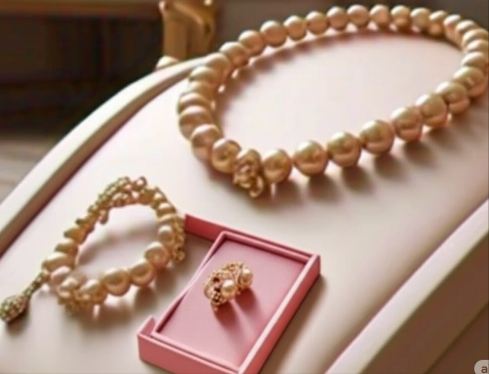 Women's pearls jewelry set