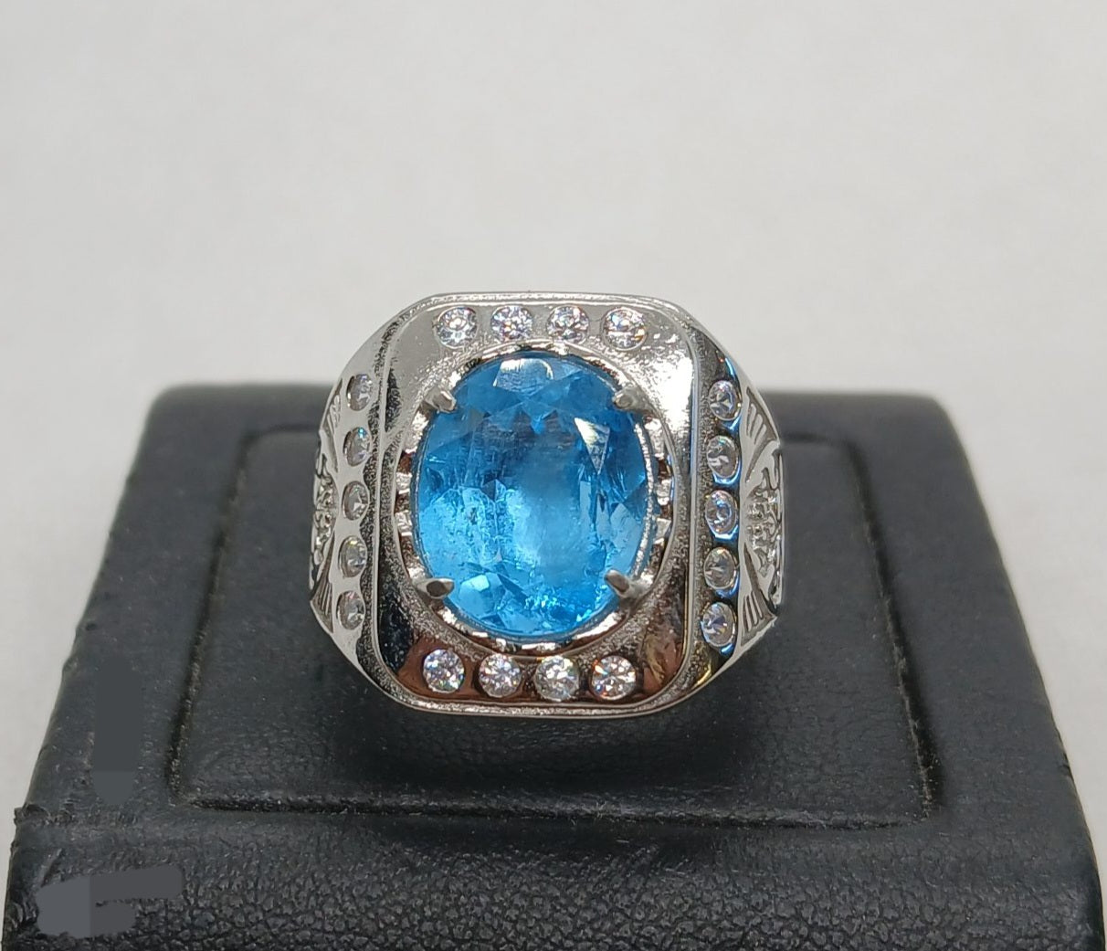 Men's sky blue topaz Ring