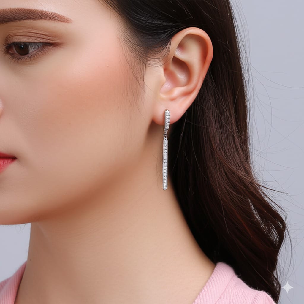Women's luxury gold earrings (Diamond)
