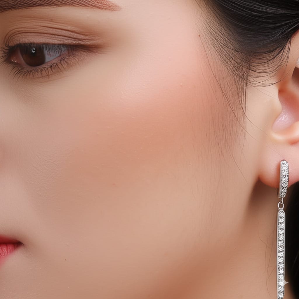 Women's luxury gold earrings (Diamond)