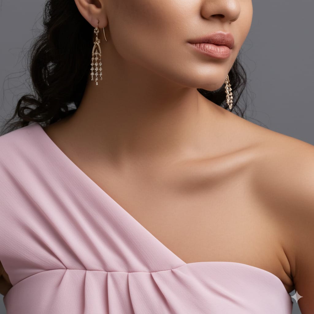 Women's luxury gold earrings (Diamond)