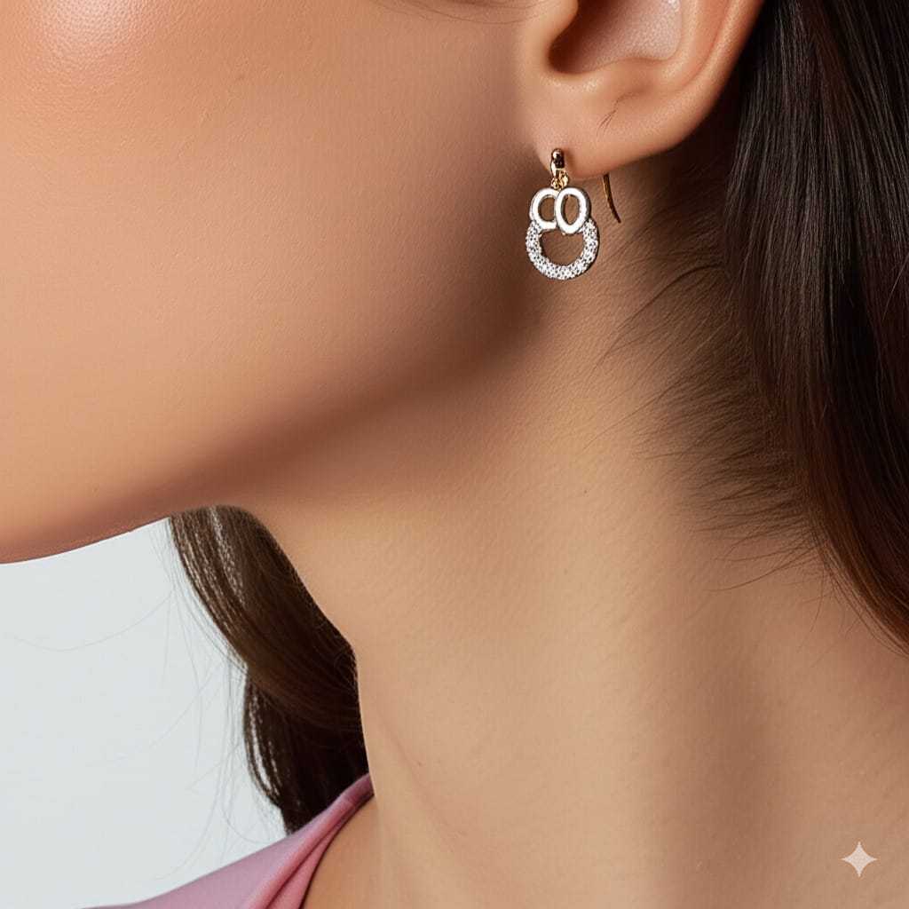Women's luxury gold earrings (Diamond)