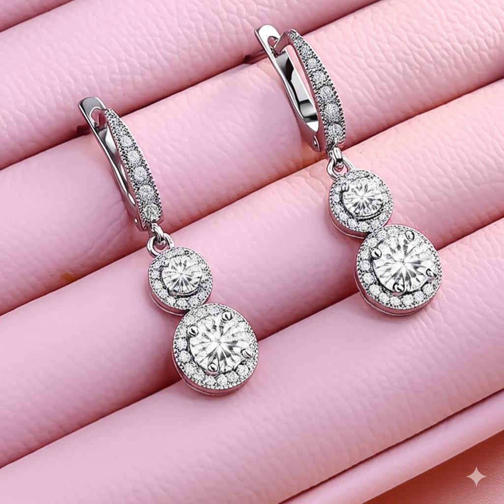 Women's luxury gold earrings (Diamond)