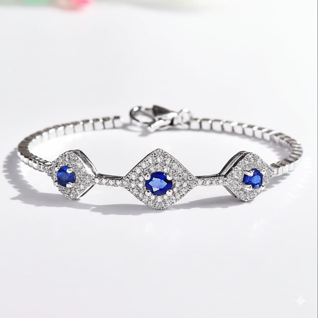 Women's luxury bracelet (sapphire & diamond)