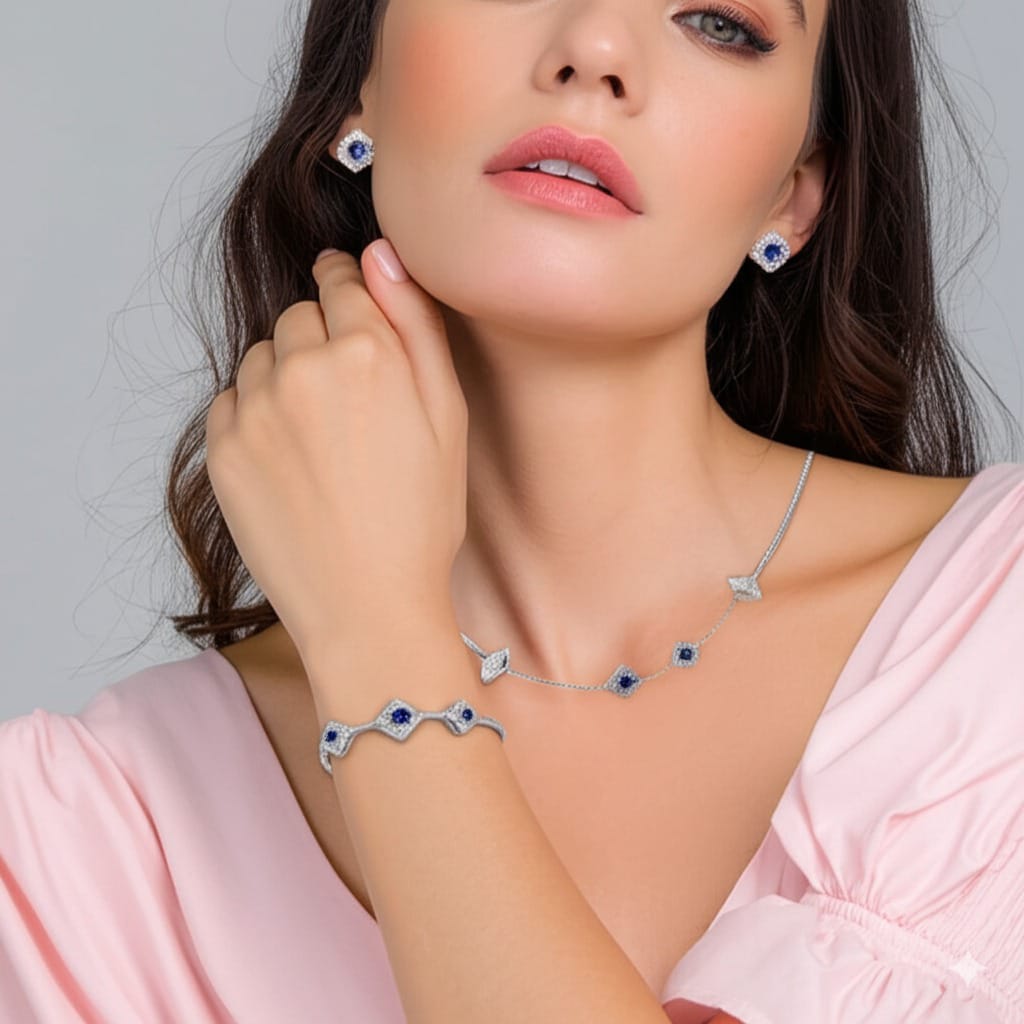Women's luxury bracelet (sapphire & diamond)