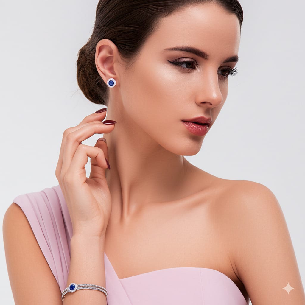 Women's luxury bracelet (sapphire & diamond)