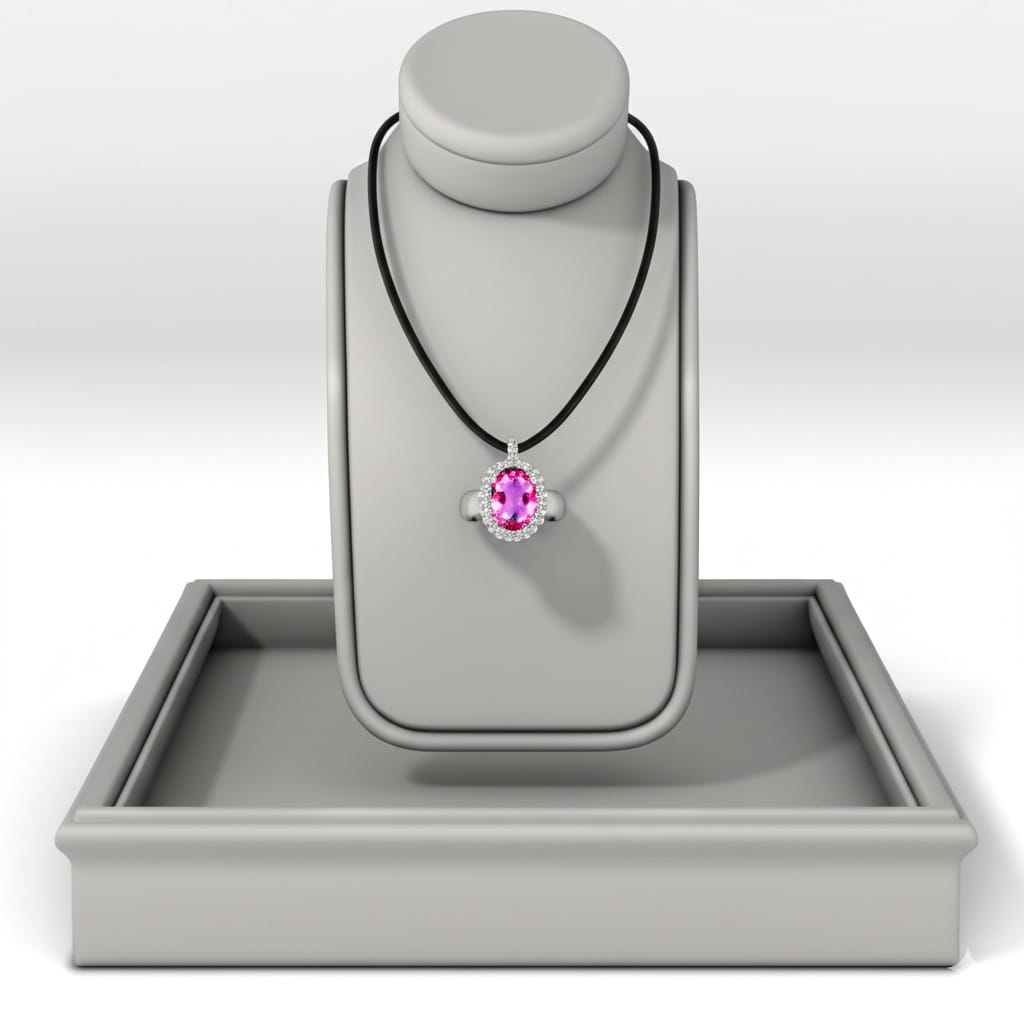 Men's pink tourmaline ring