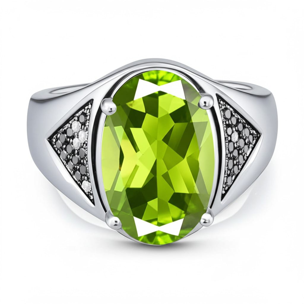 Men's peridot ring