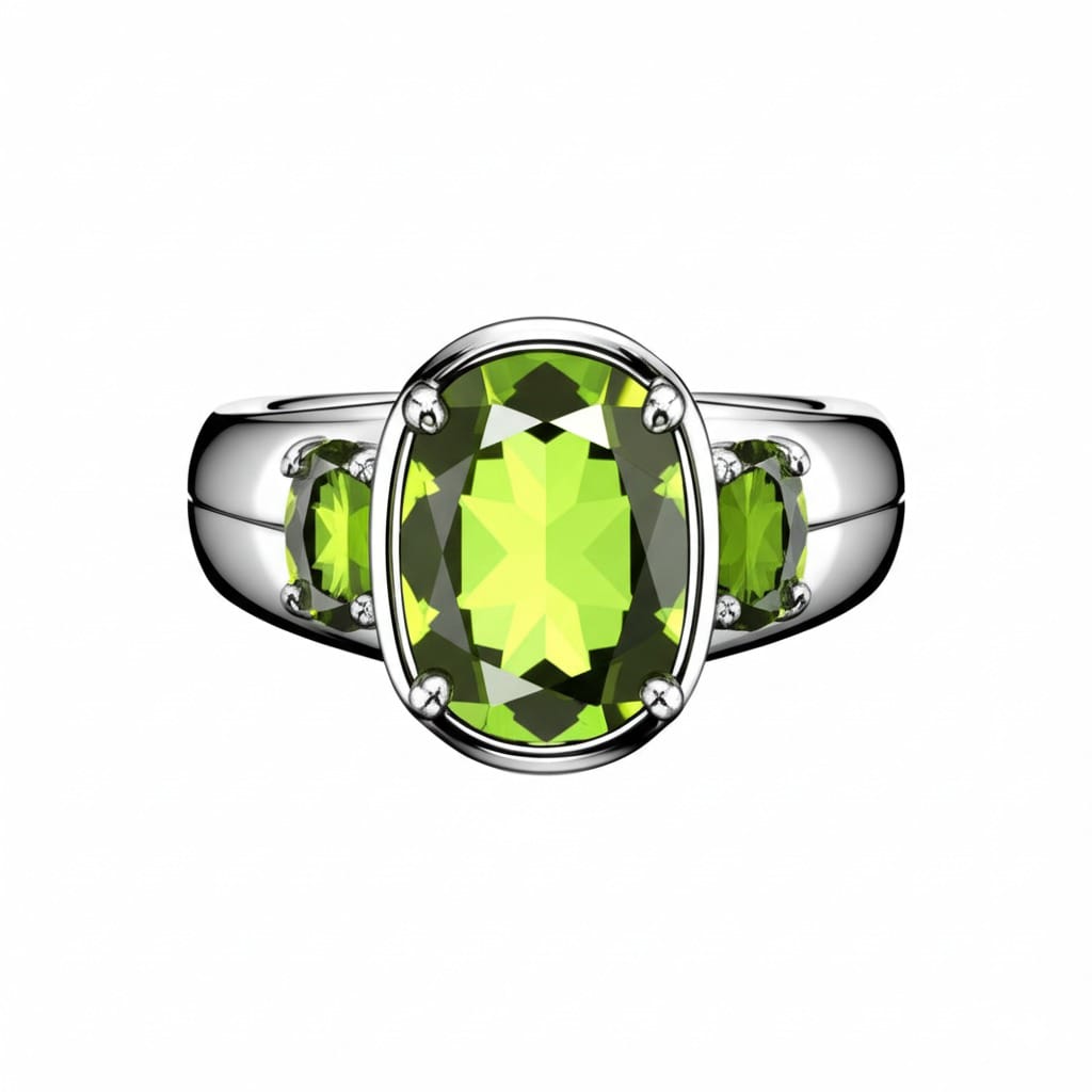Men's peridot ring