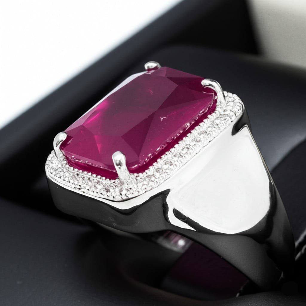 Men's ruby ring
