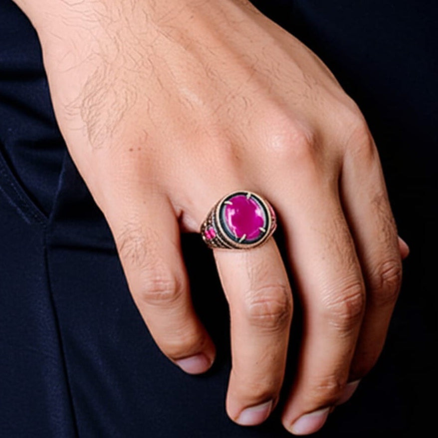 Men's ruby ring