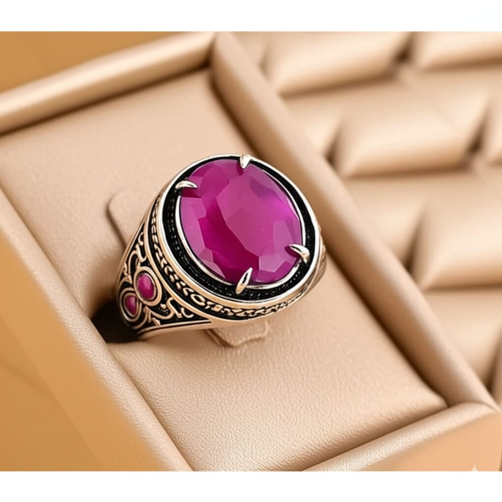 Men's ruby ring