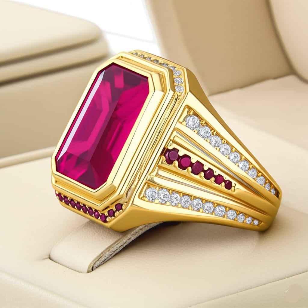 Men's ruby ring