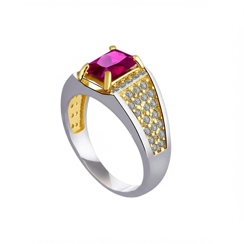 Men's ruby ring