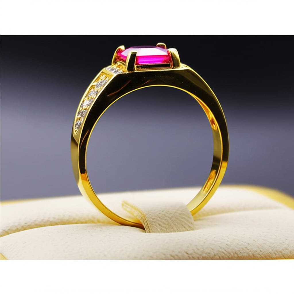 Men's ruby ring