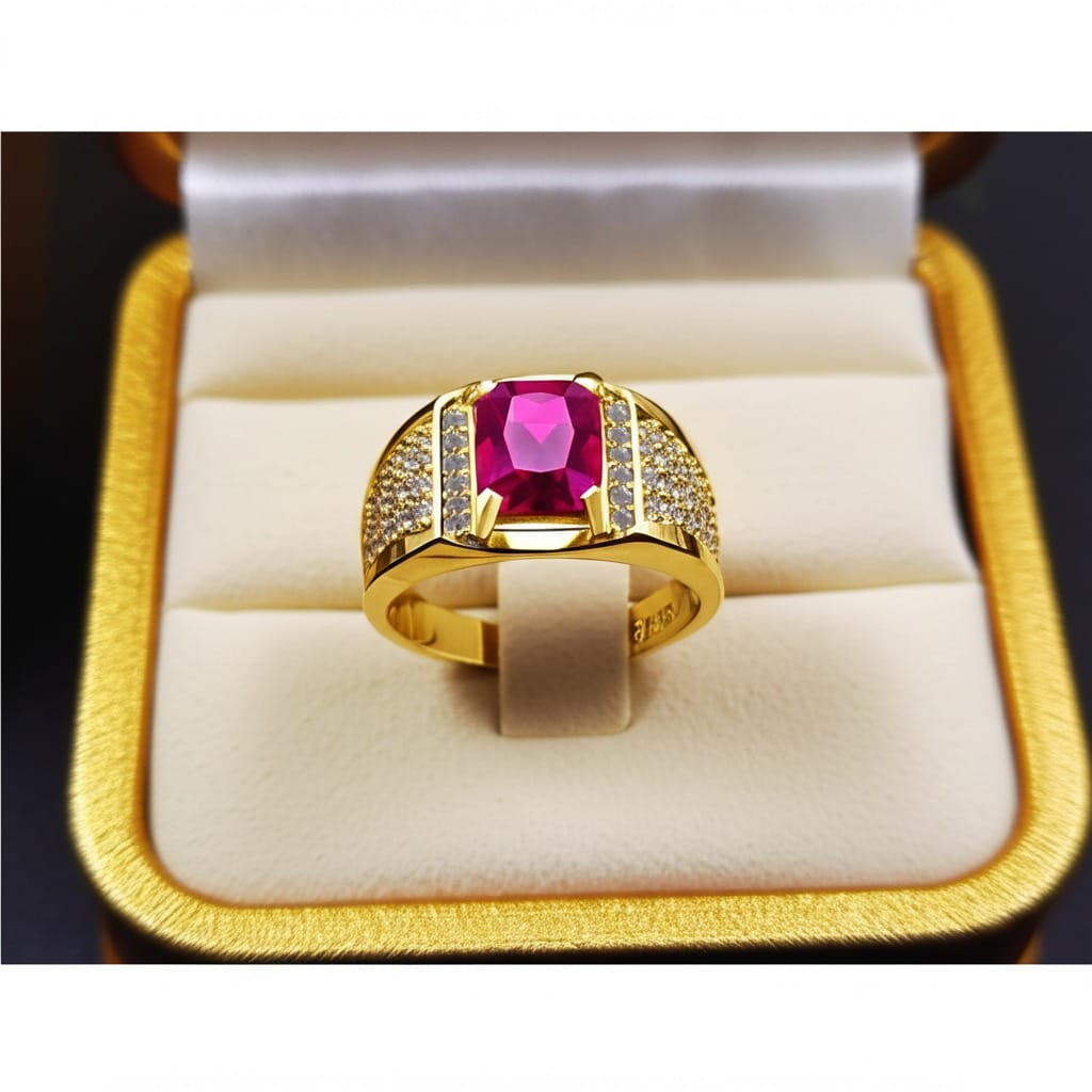 Men's ruby ring