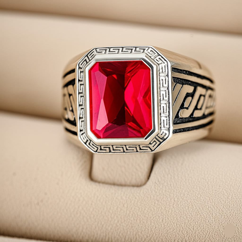 Men's ruby ring