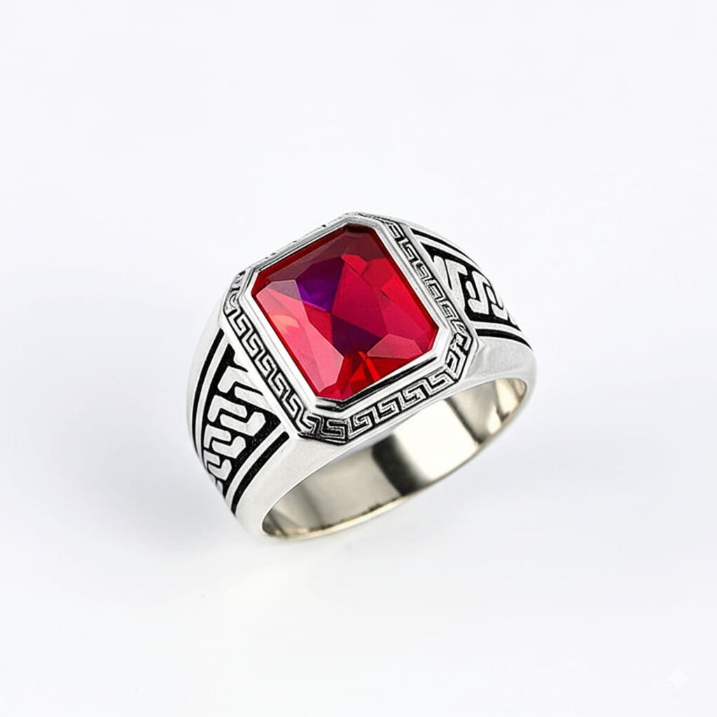 Men's ruby ring