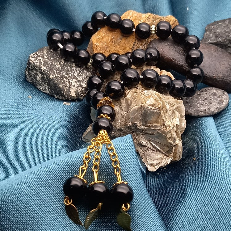 Black agate counting beads *tasbih*
