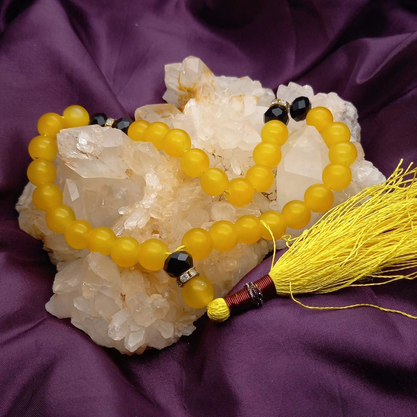 Yellow agate counting beads (tasbih)
