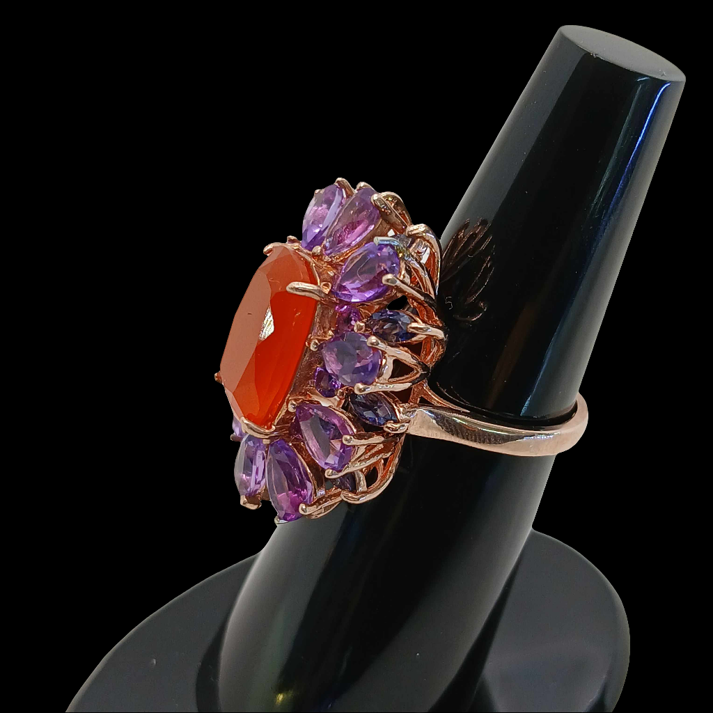 Women's Ruby Ring with real Amethyst