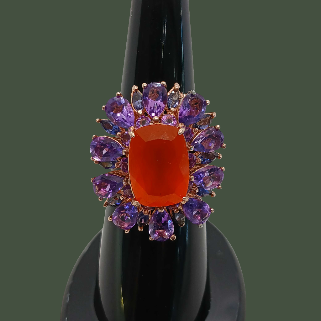 Women's Ruby Ring with real Amethyst