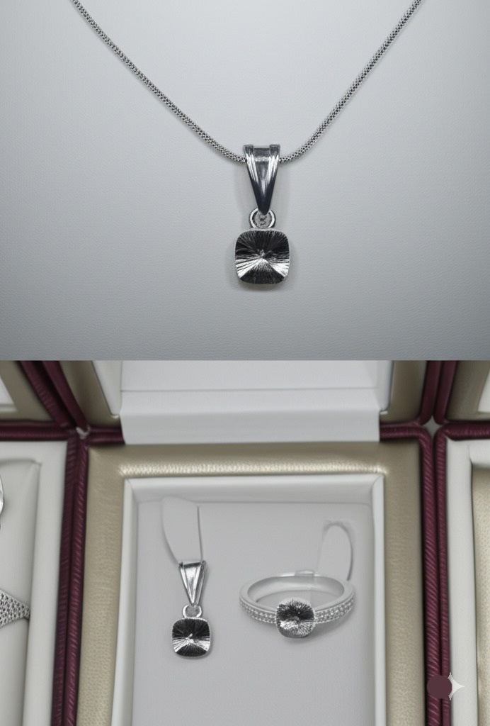 Women's white topaz pendant