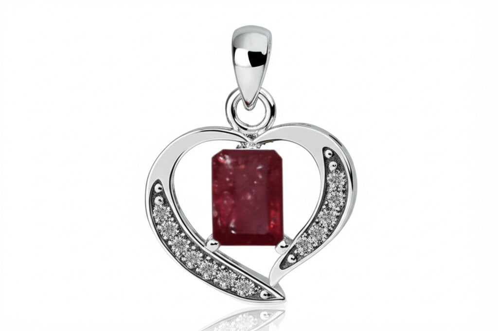 Women's red tourmaline pendant