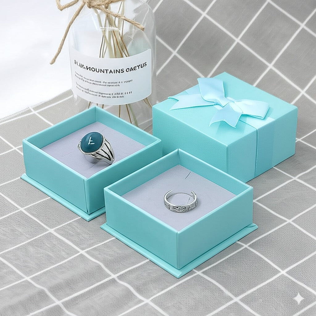 Aquamarine men's ring