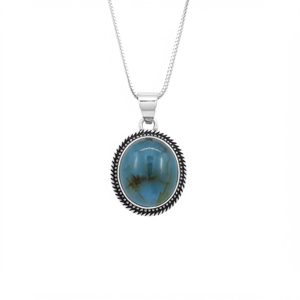 Aquamarine men's pendant
