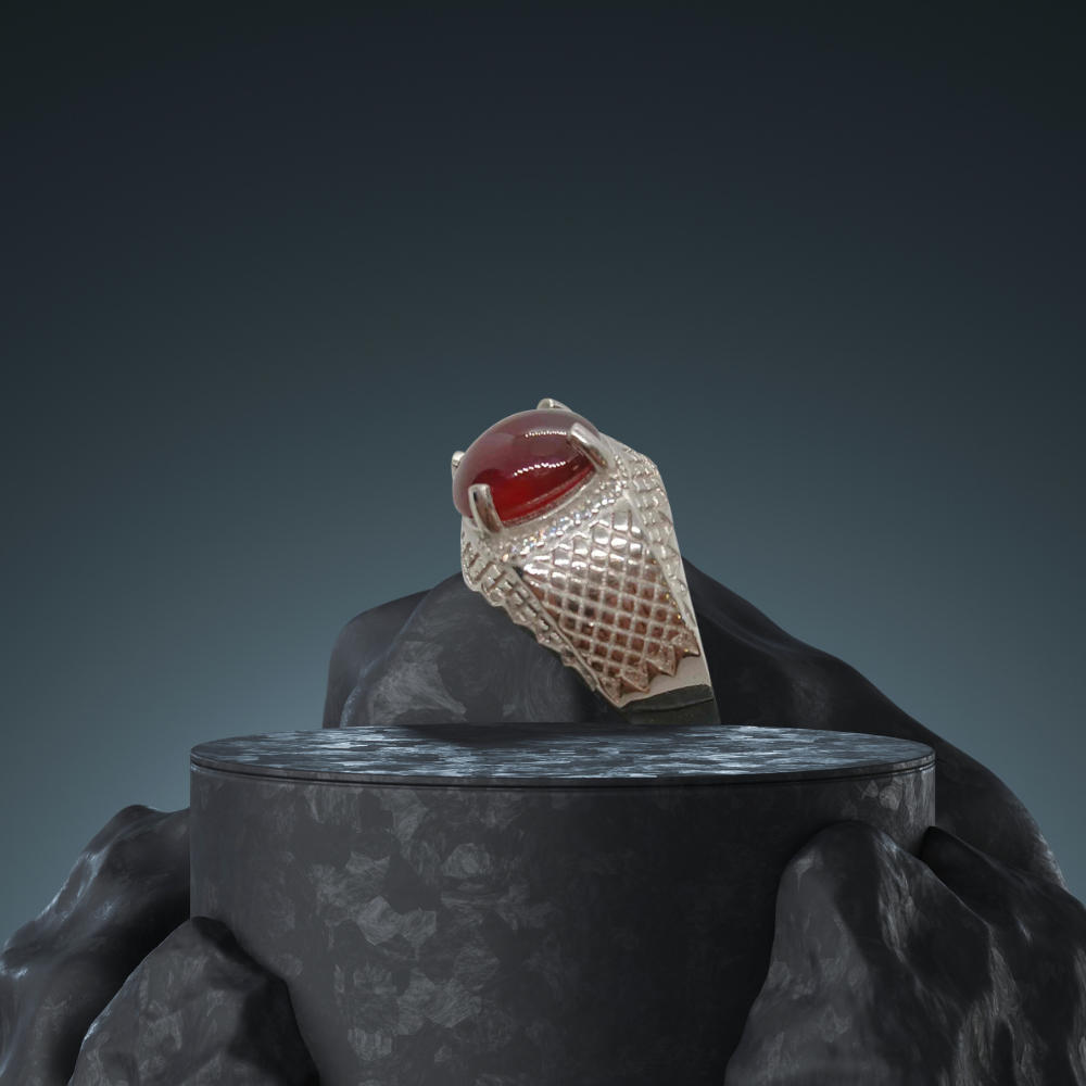Men's Red Garnet Ring