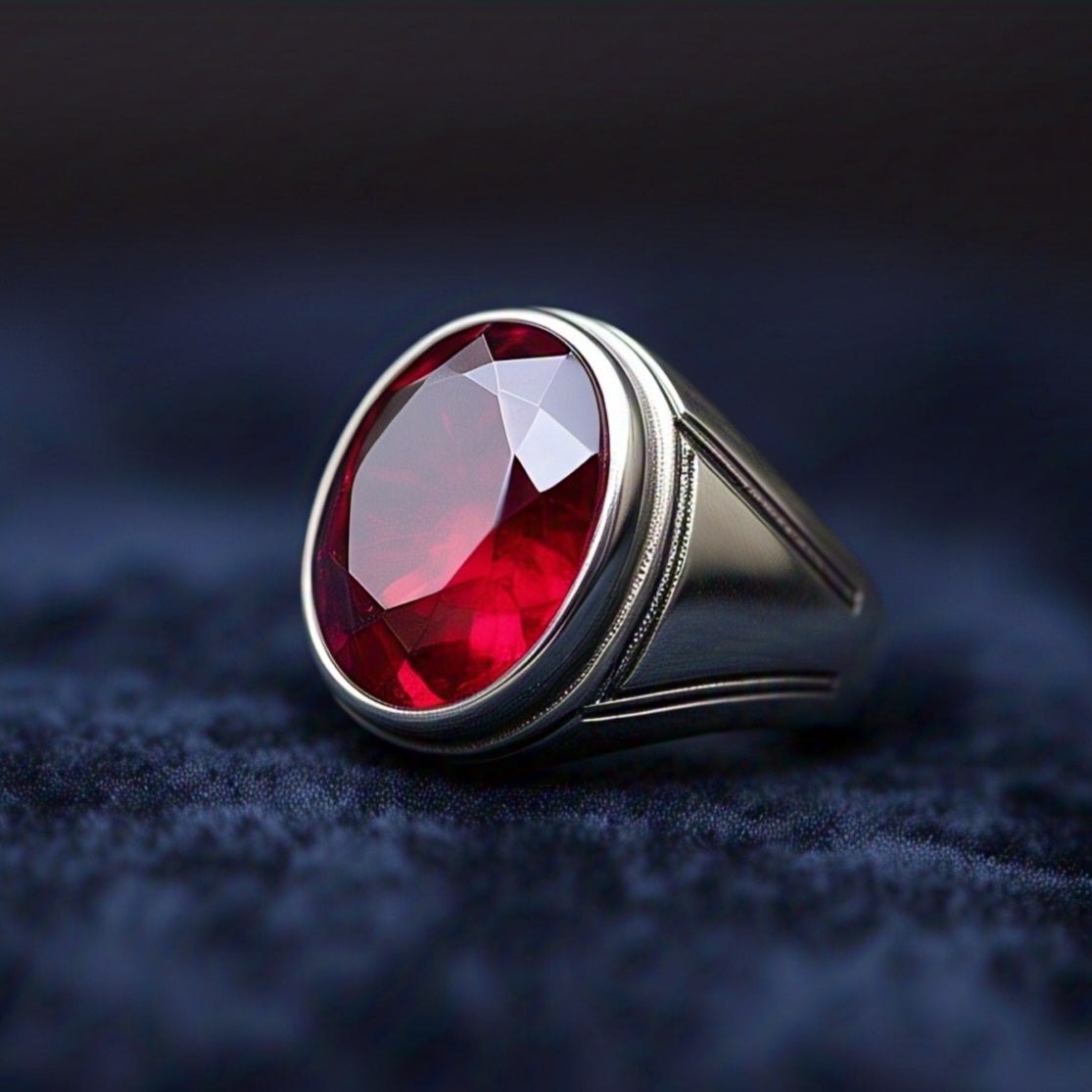 Men's ruby ring