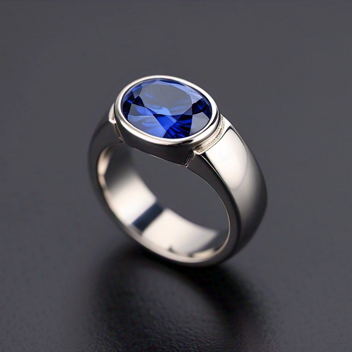 Men's Blue sapphire Ring
