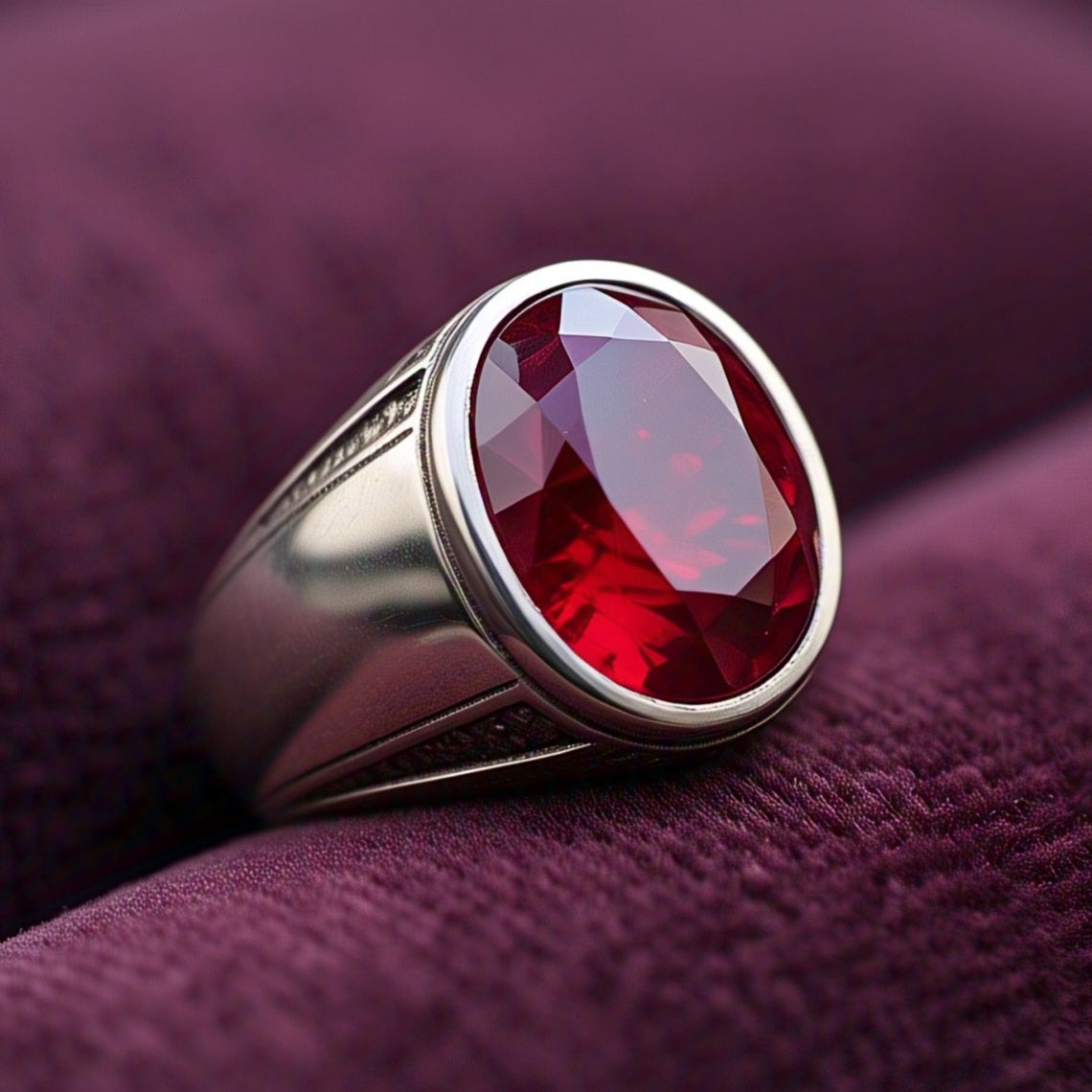 Men's ruby ring