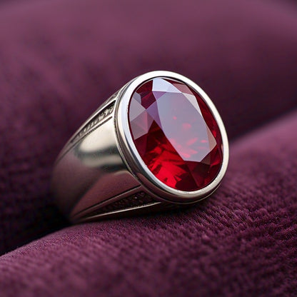 Men's ruby ring
