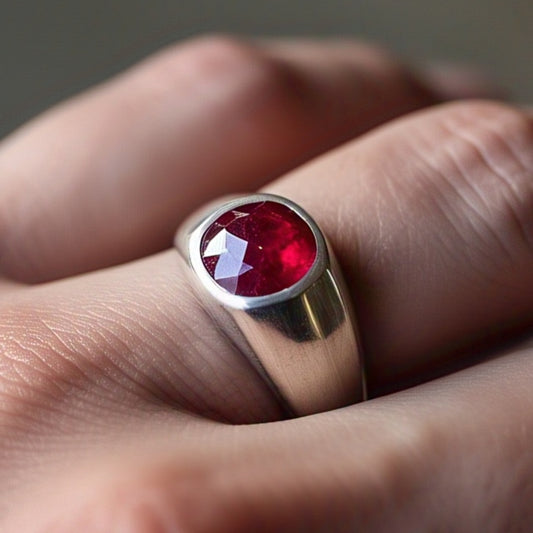 Men's ruby ring