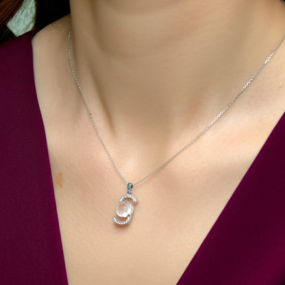 Women's white quartz (dur e najaf)pendant