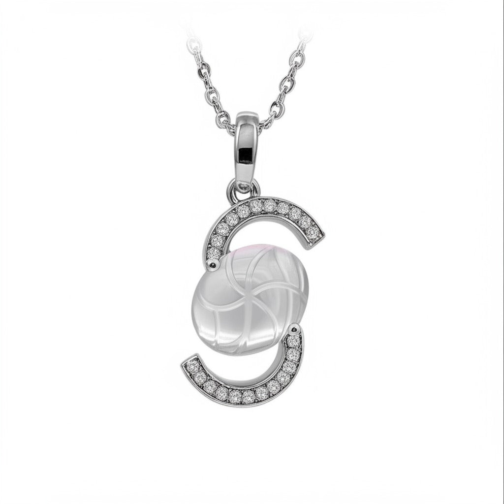 Women's white quartz (dur e najaf)pendant