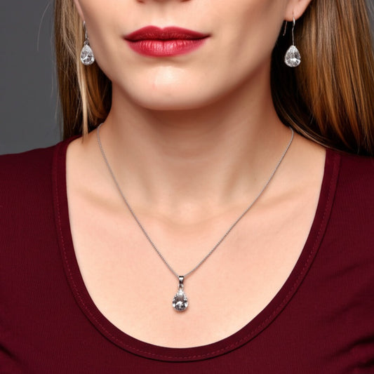 White Topaz Women's earrings