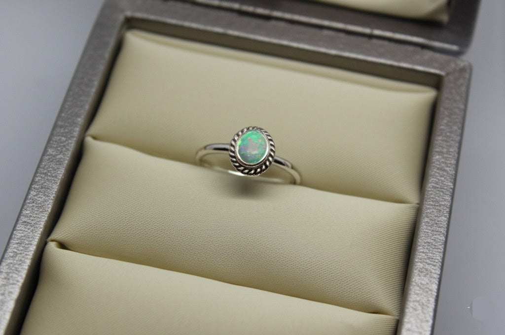 Women's luxury opal ring