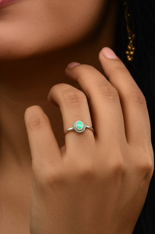 Women's luxury opal ring