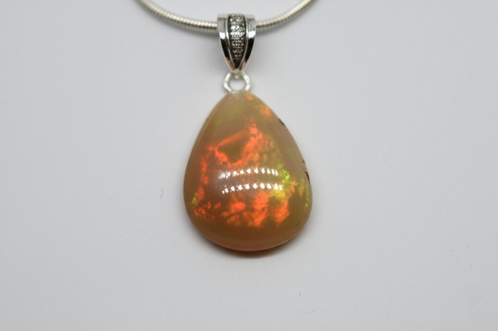 Fire opal Women's pendant