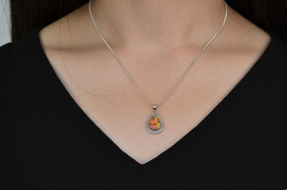 Fire opal Women's pendant