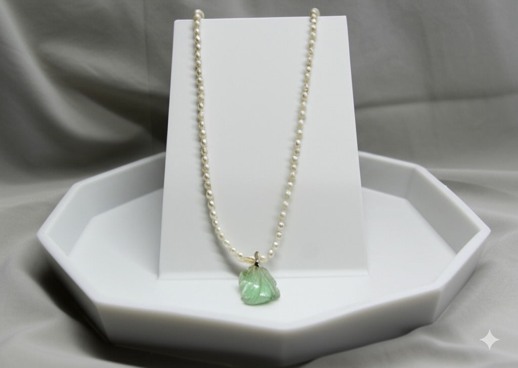 Women's green flourite necklace