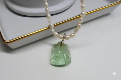 Women's green flourite necklace