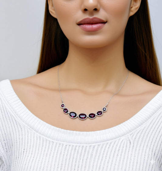 Garnet women's necklace