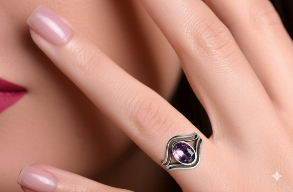 Women's luxury sapphire ring