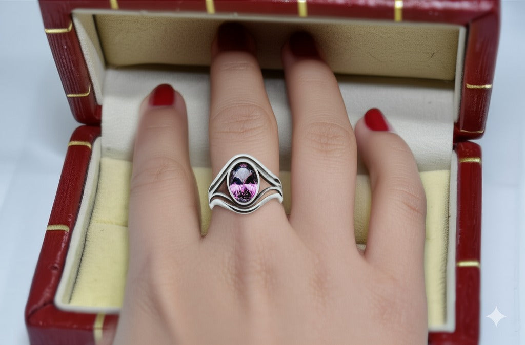 Women's luxury sapphire ring